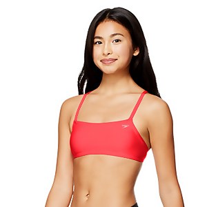 Women's Solid Strappy Bikini Top Pink