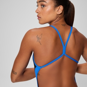 Monopièce Edge Splice One Back pour femmes, noir/bleu