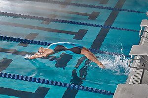 Women's Fastskin LZR Pure Intent Openback Kneeskin Blue