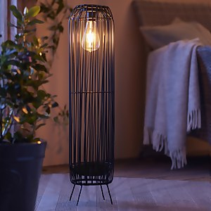 Tall rattan solar lantern sale