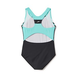 Monopièce Infinity Splice pour filles, noir/bleu
