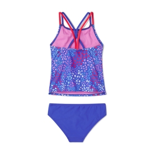 Ensemble tankini à motif imprimé pour filles, bleu/violet