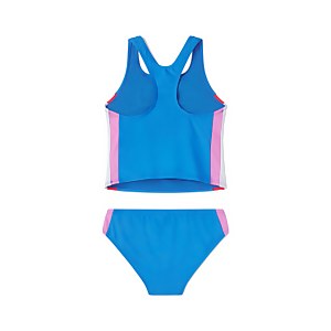 Girl's Colorblock Tankini Set Blue