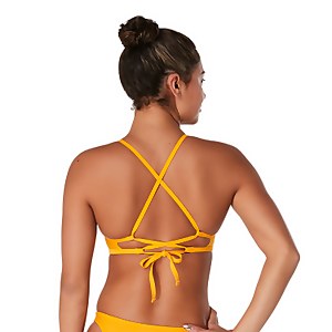 Women's Solid Double Lace Back Yellow