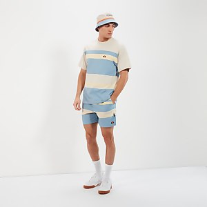 T-Shirt Junos Beige/Blau für Herren