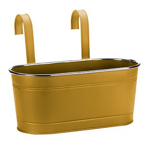 12in Fence and Balcony Hanging Planter - Mustard