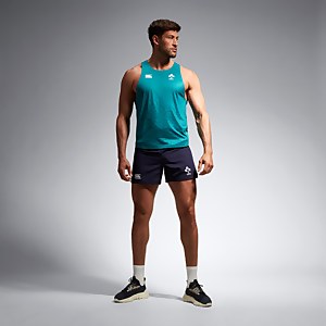 CANTERBURY IRE POLY TRAINING SINGLET AM GRN/BLU