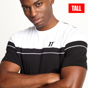 Tall Piped Cut and Sew Short Sleeve T-Shirt – Black/White