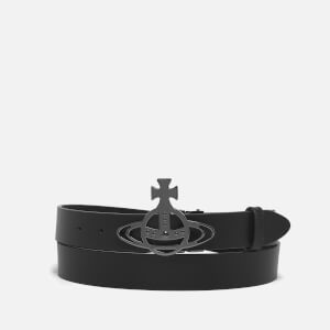 Vivienne Westwood Line Orb Logo-Embellishment Leather Belt