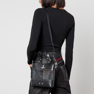 Vivienne Westwood Roxy Embellished Mesh and Leather Tote Bag