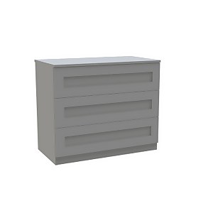 House Beautiful Realm Wide Chest of Drawers - Grey Shaker (W)900mm x (H)756mm