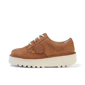 Adult Adult Women's Kick Lo Stack Nubuck Leather Tan - 4