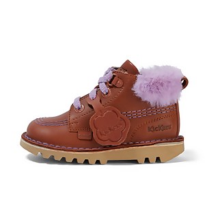 Infant Girls Kick Hi Winter Leather Tan - 12