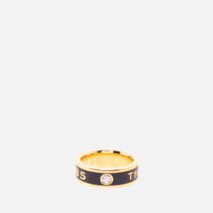 Marc Jacobs The Medallion Gold-Tone, Resin and Crystal Ring
