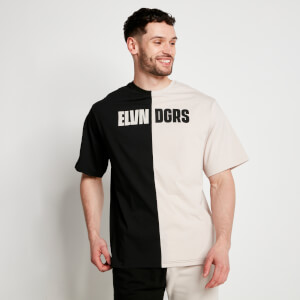 DUO T-Shirt – steinfarben/schwarz