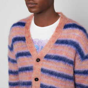 Marni Striped Mohair-Blend Cardigan - IT 46/S | Coggles Marni Striped Mohair-Blend Cardigan - IT 46/S | Coggles