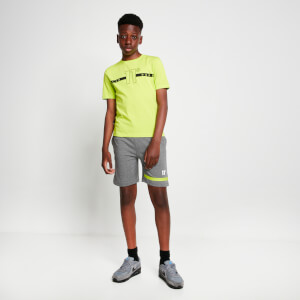 BOLD T-Shirt-&-Shorts-Set – neonfarben/dunkelgrau meliert