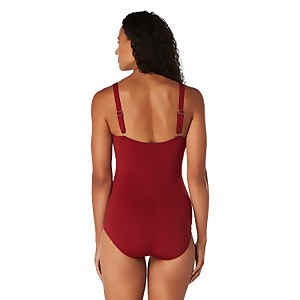 Monopièce ajustable manches longues couleur unie pour femmes, rouge
