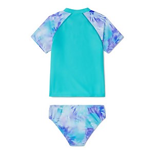 Girl's Long Sleeve Print Rashguard Blue