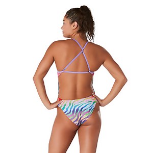 Women's Pride Printed One Tie Back One Piece Gray