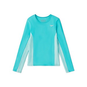 Girls Splice UV Protection Long Sleeve Rashguard - Blue | Size S