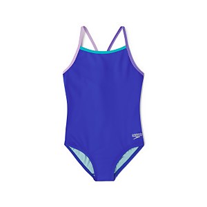 Solid Propel Back One Piece - Blue | Size 16