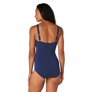 Women's Adjustable Solid Shir One Piece Blue