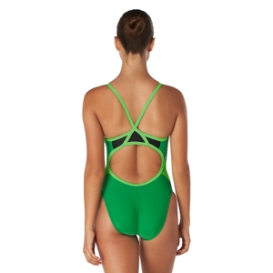 Girl's Solid Flyback One Piece Green