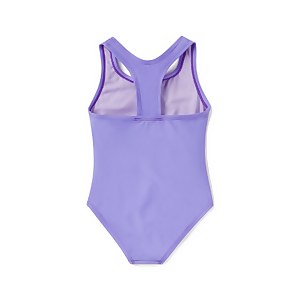 Girl's Solid Racerback One Piece Purple