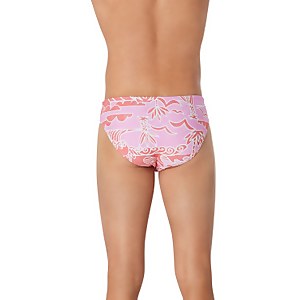 Men's Floatable Floral Print Beachstar Brief 2" Pink