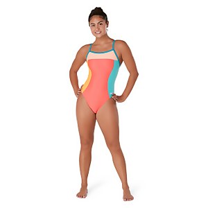 Girls Colorblock Propel Back One Piece Pink