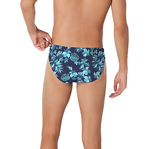 Caleçon boxeur ajusté flottant Beachstar à motif imprimé floral 2 po pour hommes, bleu marine