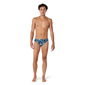 Caleçon boxeur ajusté flottant Beachstar à motif imprimé floral 2 po pour hommes, bleu marine