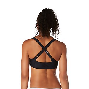 Haut de bikini couleur unie Quantum Fusion pour femmes, noir
