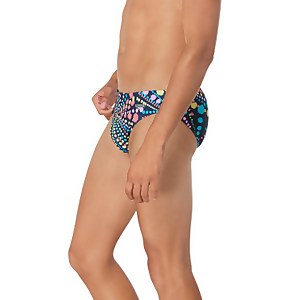 Men's Floatable Floral Print Beachstar Brief 2" Blue