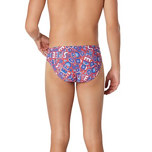 Men's Floatable Floral Print Beachstar 2" Brief Red
