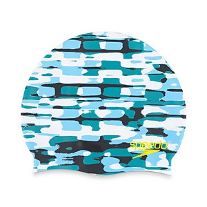 Elastomeric Printed Cap - Lake Blue | Size One Size