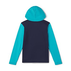 Boy's Long Sleeve Hooded Swim Tee Navy/Blue