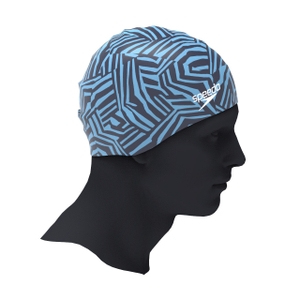 Elastomeric Printed Cap - Azure Blue | Size One Size