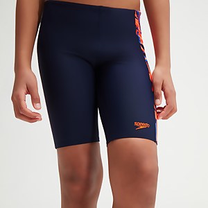 HyperBoom Schwimmhose mit Einsätzen für Jungen Marineblau/Orange