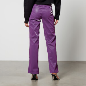 パンツ Rotate Birger Christensen Bordeaux Faux Leather Trousers ROTATE Birger Christensen Bordeaux faux leather trousers