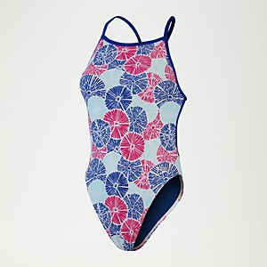 Club Training Citrus Love V-Rücken-Badeanzug für Damen in Blau/Pink