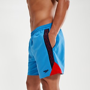 Short de bain Homme HyperBoom Splice 40 cm bleu/rouge