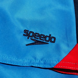 Short de bain Homme HyperBoom Splice 40 cm bleu/rouge