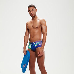 Slip de bain Homme Club Training 14 cm bleu/lilas