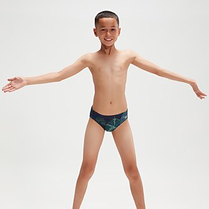 Boys 6.5cm Club Training Jellyfish Glows Brief Navy Green Speedo