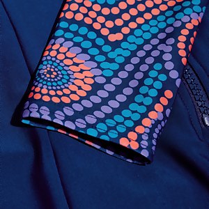 Langärmeliger Badeanzug für Mädchen Blau/Flieder