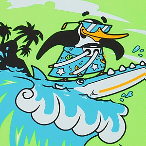 Gilet de flottaison Bébé Learn to Swim Chima le pingouin africain vert