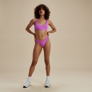Bas de bikini échancré Flu3nte pour femmes, violet