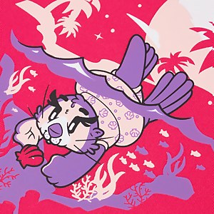 Schwimmlern- Schwimmweste mit Aria, dem Seeotter, für Kleinkinder Pink